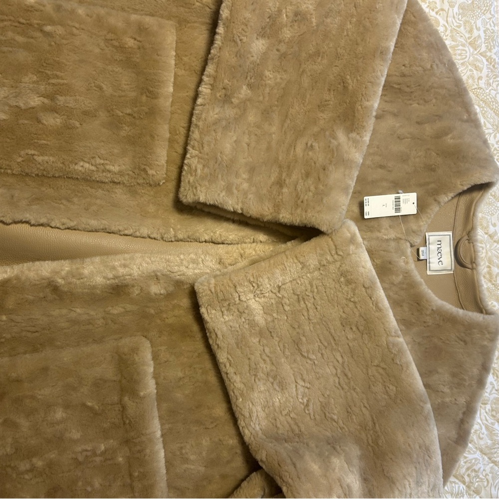 Maeve Cozy Tan Teddy Jacket - Picture 3 of 5